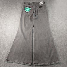 Image of Wrangler Wanderer 622 HIGH RISE FLARE Women's Jeans 29x32 Patch Black Distressed