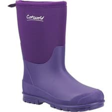 Image of Cotswold Hilly Neoprene Purple Unisex TPR+Neoprene Childrens Wellingtons