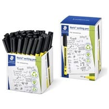 Image of Staedtler Staedtler Handwriting Pens Black (Pack of 50)