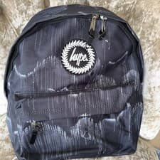 Image of Hype Unisex Mono Wave Drips Black Backpack was £29.99 BNWT 18L School ? Gym?