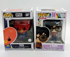 Image of Funko Pop! BT21 Tata #687 BTS Line Friends & BTS J-Hope #221 Dynamite Bundle