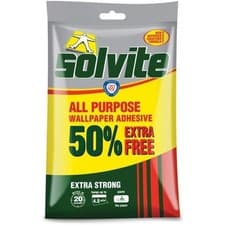 Image of Solvite All Purpose Wallpaper Adhesive 3 Roll + 50% Free Paste for Vinyl