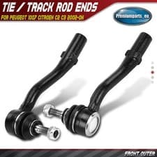 Image of 2x Outer Tie Rod End Front for Peugeot 1007 Citroen C2 C3 2002-ON 381755 381756