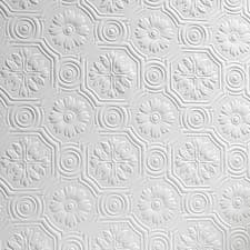 Image of RD0151 Anaglypta Supaglypta Spencer White Paintable Textured Wallpaper