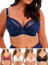 Image of Fantasie Fusion Lace Plunge Bra Foam Padded High Apex Underwired Bras Lingerie