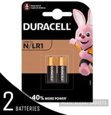 Image of GENUINE 2 x DURACELL N MN9100 1.5V ALKALINE BATTERY LR1 E90 AM5 SECURITY REMOTE