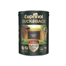 Image of Cuprinol Ducksback 5 Year Waterproof for Sheds & Fences Forest Oak 5 litre CUPD