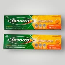 Image of 2x Berocca Immuno Sugar Free Orange Flavour 15x2 Tablets