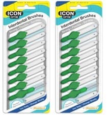 Image of Icon Optim 8's - 2 Packs of 8 Interdental Brushes Size 5 Green