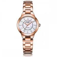 Image of Rotary LB05379/41 Ladies Kensington Rose Tone Crystal MOP Dial 2 Year Warranty
