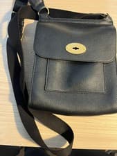 Image of Mulberry Antony Black Grained Leather Small Cross Body Messenger Bag