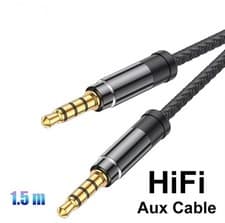 Image of HD HiFi 3.5mm to 3.5mm AUX Audio Cable Male to Male Car Stereo Headphone Lead