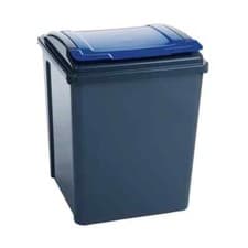 Image of VFM Recycling Bin with Lid 50 Litre Blue 384290