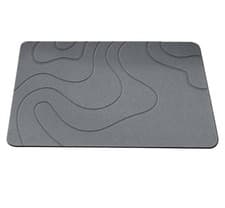 Image of Grey Rectangular Stone Bath Mat – Non-Slip, Absorbent, Stain-Resistant