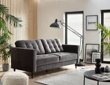 Image of Jolene 3 Seater Luxury Velvet Sofa Tufted Chesterfield Minimalist Modern