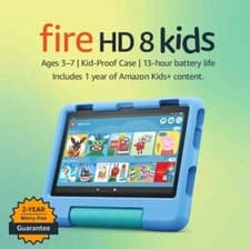 Image of Amazon Fire HD 8 Kids Tablet 32GB Age 3 -7 Latest 2022 Model! New UK !BLUE