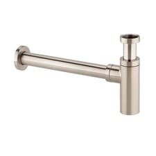 Image of Bottle Trap Waste Brushed Nickel Round Basin Sink 1 1/4" Bathroom 32mm