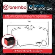 Image of Brake Pads Set Rear P65022 Brembo 99735294790 99735294900 99735294901 24454 New