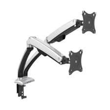 Image of Contour Ergonomics Double Monitor Arm Black/Silver CE04632