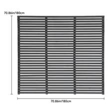 Image of 6FT Heavy Duty Horizontal Slatted Garden Fence Panel Pressure Treated Timber UK