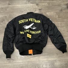 Image of Made By NGO Alpha Industries Flight Jacket black NWT Orange Reversible