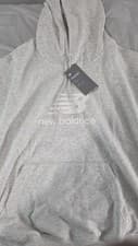 Image of New Balance Sport Essentials Fleece Logo Oversized Hoodie in Heather Grey