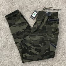 Image of NEW Under Armour Unstoppable Cargo Pants Mens Size LARGE Green Camo