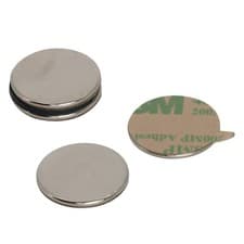 Image of N42 Neodymium Adhesive Disc Magnets - 20mm dia x 1.5mm - 2kg Pull