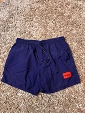 Image of HUGO boss Dominica Swim Shorts M Navy Blue Logo BNWOT Designer