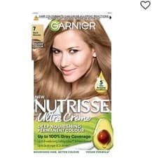 Image of 4 X Garnier Nutrisse Creme Hair Dye Permanent 7 Dark Blonde