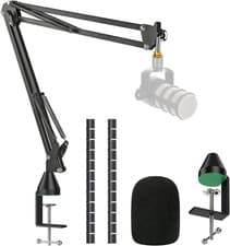 Image of Rode Podmic Stand with Pop Filter - Professional Heavy-Duty Microphone Boom Arm