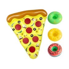 Image of Inflatable Pizza Slice Pool Float Inflatable Pool Float for Men Women Beach