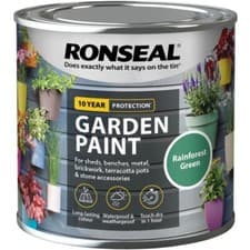 Image of RONSEAL GARDEN PAINT 250ML FOR EXTERIOR WOOD METAL STONE BRICK SHEDS ALL COLOURS