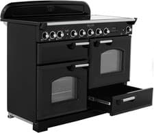 Image of Rangemaster Classic Deluxe CDL110EIBL/C Induction Range Cooker Black