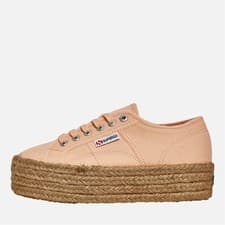 Image of Superga Womens 2790 Rope Canvas Trainers Pink Peach