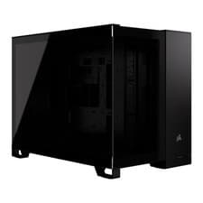 Image of Corsair 2500X PC Gaming Case, Black, Dual Chamber w/ Tempered Glass Panels, mATX