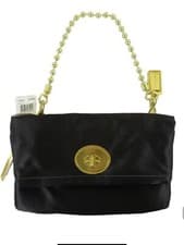 Image of Coach Amanda Satin Fold-Over Flap Clutch Shoulder Bag Handbag Purse 12926. NWT