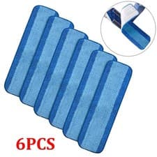Image of 6PCS Flat Mop Replacement Microfiber Mops Pads Floor Cleaning Washable For Bona