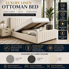 Image of OTTOMAN STORAGE BED PANEL PLUSH VELVET UPHOLSTERED BED FRAME DOUBLE & KING SIZE