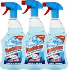 Image of Windolene Glass & Shiny Surfaces, Window and Glass Cleaner, 750ml, Pack of 3 UK