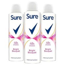 Image of Sure Women Motion Sense Antiperspirant Deodorant, Bright Bouquet, 150ml x 3