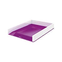 Image of Leitz WOW Letter Tray Dual Colour White/Purple 53611062