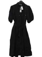 Image of Mint Velvet Shirt Midi Dress UK16 in Black