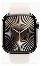 Image of Apple Watch Series 10 42mm Natural Titanium Cellular starlight strap