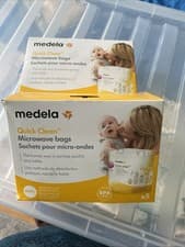 Image of Medela Quick Clean Microwave Bags Pack of 5 BPA Free. - NEW AND SEALED