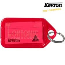 Image of Kevron Pack 10 ID5 RED 100% Genuine Plastic Clicktag Label Key Tags Click Tag