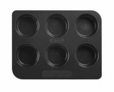 Image of Pyrex Magic Muffin Tray 6 Cup Carbon Steel Non Stick - Black