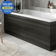 Image of Modern Bathroom 1700mm Front Side Bath Panel 16mm MFC Charcoal Grey Easy Cut