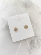 Image of ❣️ Kate Spade Pave Signature Spade Stud Earrings - Gold tone❣️NWT