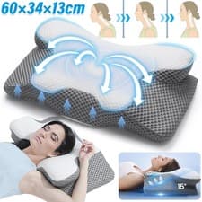 Image of LUXURY MEMORY FOAM AIR FLOW PILLOW ORTHOPAEDIC POSTURE MOULDS TO HEAD NECK SPINE